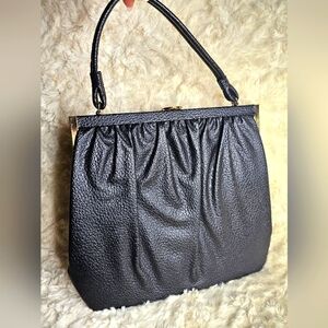 Rare Vintage 1950's Garay Pebbled Leather Handbag